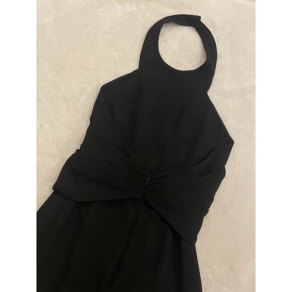 Ramy Brook Black Halter Jumpsuit XS 0 Wide Leg Twist Front Open Back Romper - Picture 9 of 13